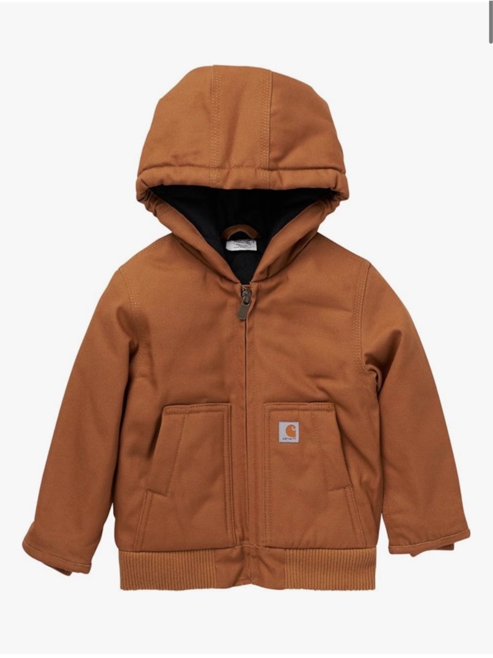 Carhartt Brown Hooded Work Jacket - Kids 2T